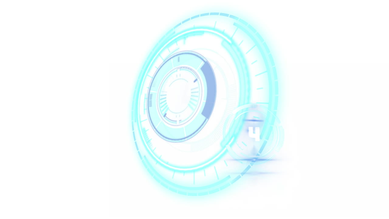 ⁇ 색 배경에 카운트다운과 함께 범위 스캐닝의 애니메이션