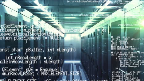 animation of digital data processing over computer servers