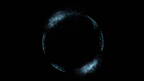 4k abstract circle technology background, particles, black color background