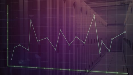 animación de gráficos y círculos en fondo violeta