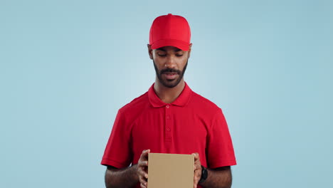 hombre negro en retrato con entrega