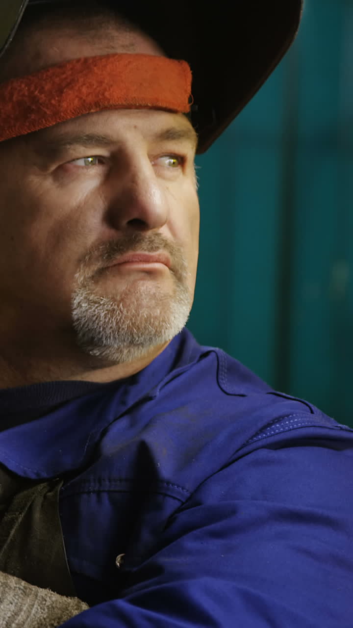 soldador que suelda un metal