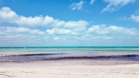 calm and peaceful beach view in holbox punta cocos, mexico, with turquoise waters