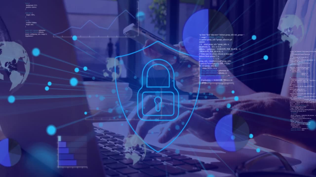 animación de iconos digitales y procesamiento de datos sobre mujeres usando teléfonos inteligentes y computadoras portátiles