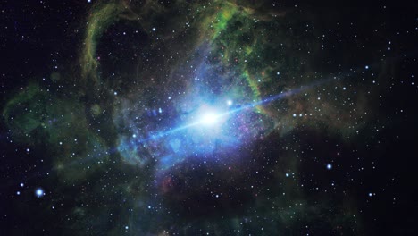 nebula clouds and bright stars in the dark universe