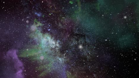 vista de las nubes nebulosas en el vasto universo oscuro, espacio exterior de 4k