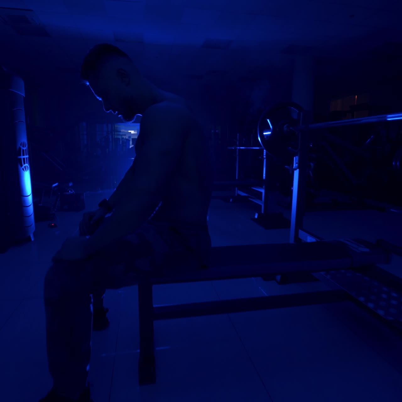 Man preparing for training