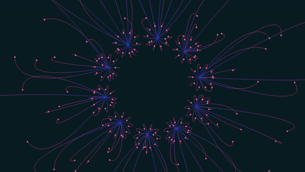 Intriguing circular pattern of lines and dots