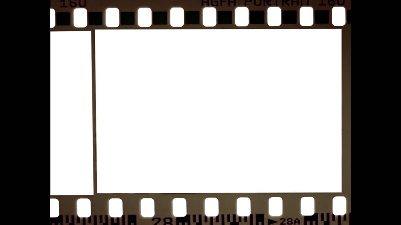 Real 35mm 4x3 film frame overlay - clean