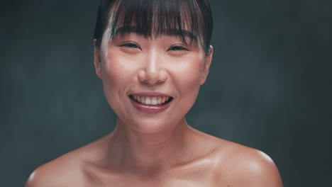 smiling asian woman portrait