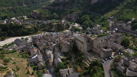 monasteries of sainte enimie gorges du tarn aerial shot most beautiful villages