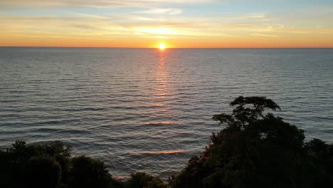 daybreak over lake michigan at whitefish bay