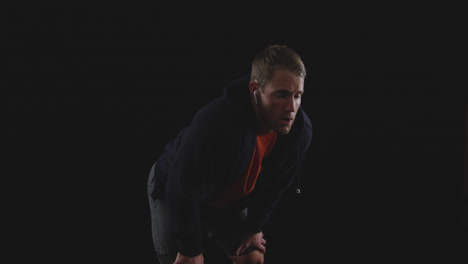 athletic man after exercise