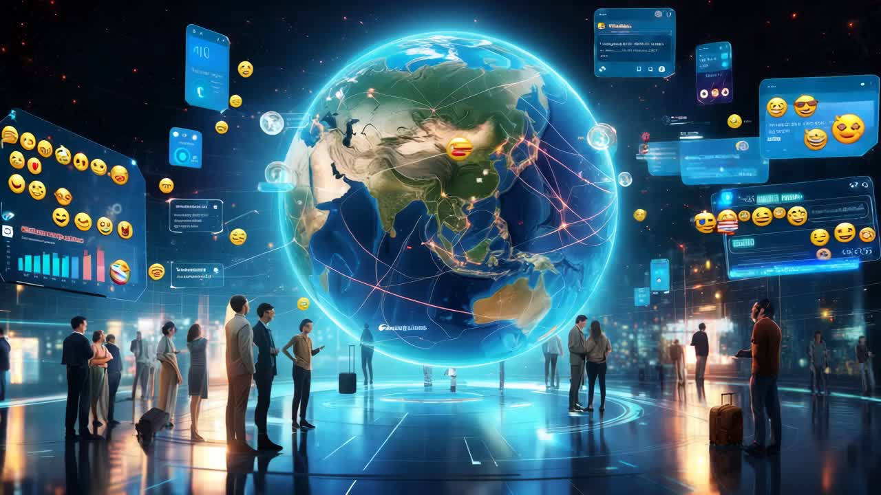 글로벌 소셜 미디어 상호 작용