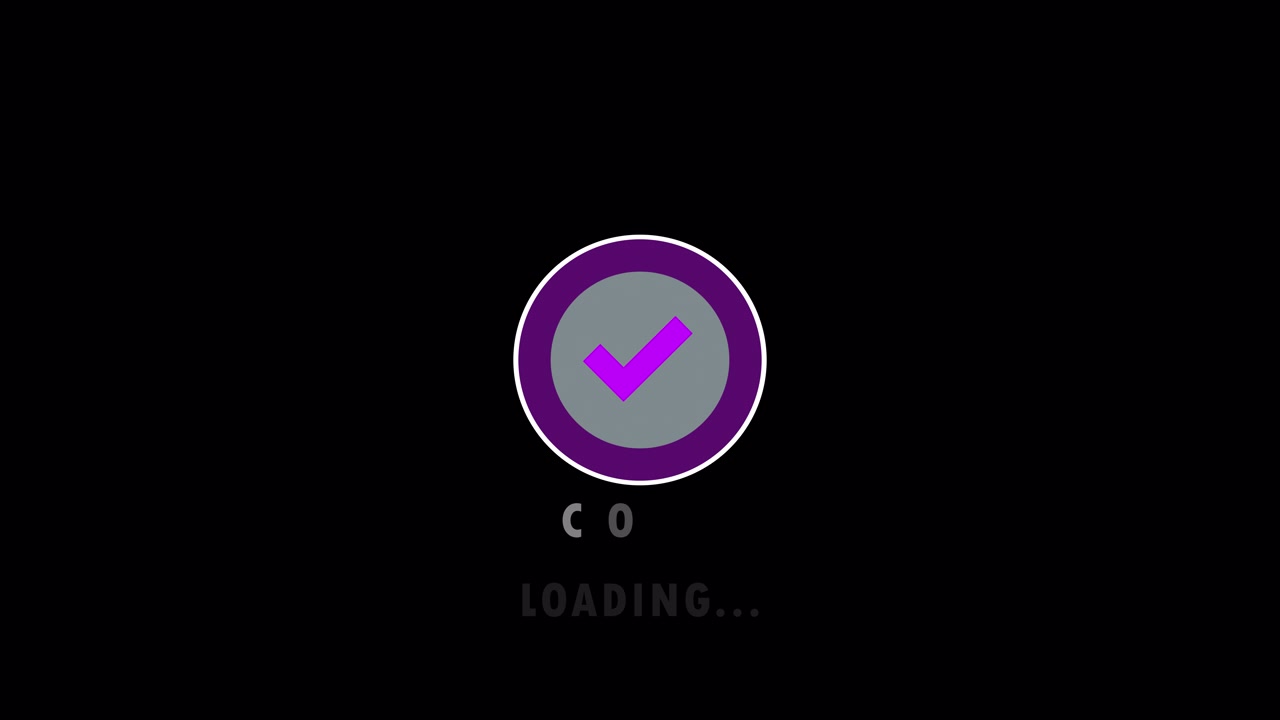 Animated Loading Progress Bar Completes with Checkmark Icon