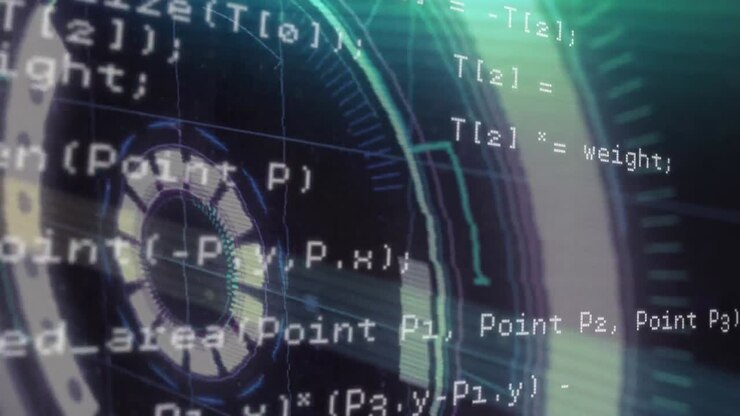 Animation of scope scanning with glitch and data processing