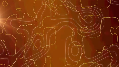 animación de líneas de contorno y luz moviéndose sobre fondo marrón