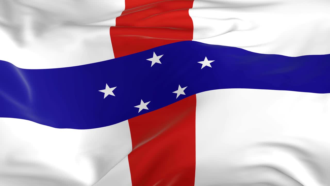 배경으로 루프 발을 흔들고 있는 네덜란드 안레스