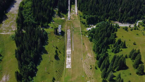 Ski-Jumping-Hill-On-The-Mountain-Of-Igman-In-Ilidza,-Sarajevo,-Bosnia-and-Herzegovina