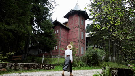 romanian girl visiting vila klauss, romania 3