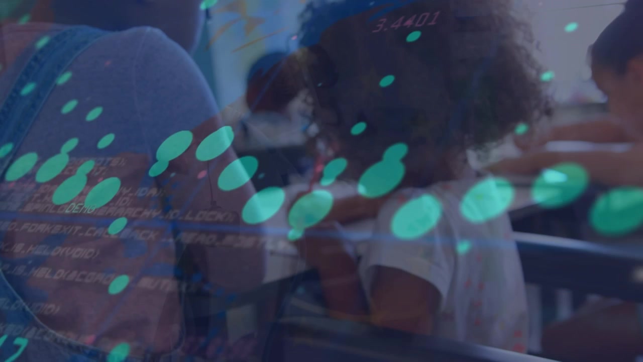 Animation of data processing over disabled and diverse schoolchildren learning