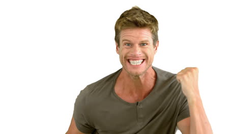 Man-showing-his-happiness-on-white-background