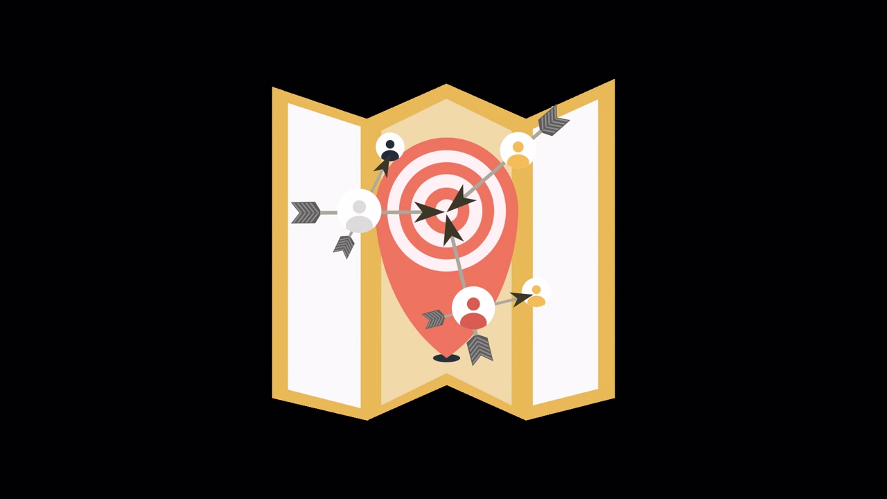 Location-Based Audience Targeting and Marketing Success Animation