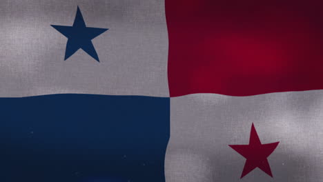 the panama national waving flag