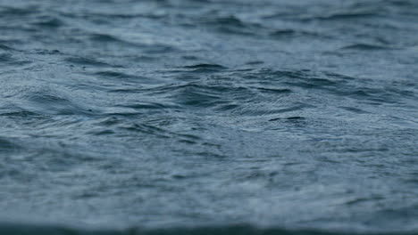 una vista de cerca en 4k de las tranquilas ondas azules del océano para la tranquilidad y la relajación