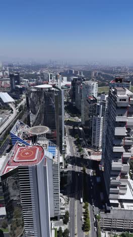 soaring above santa fe, cdmx, a vertical drone perspective