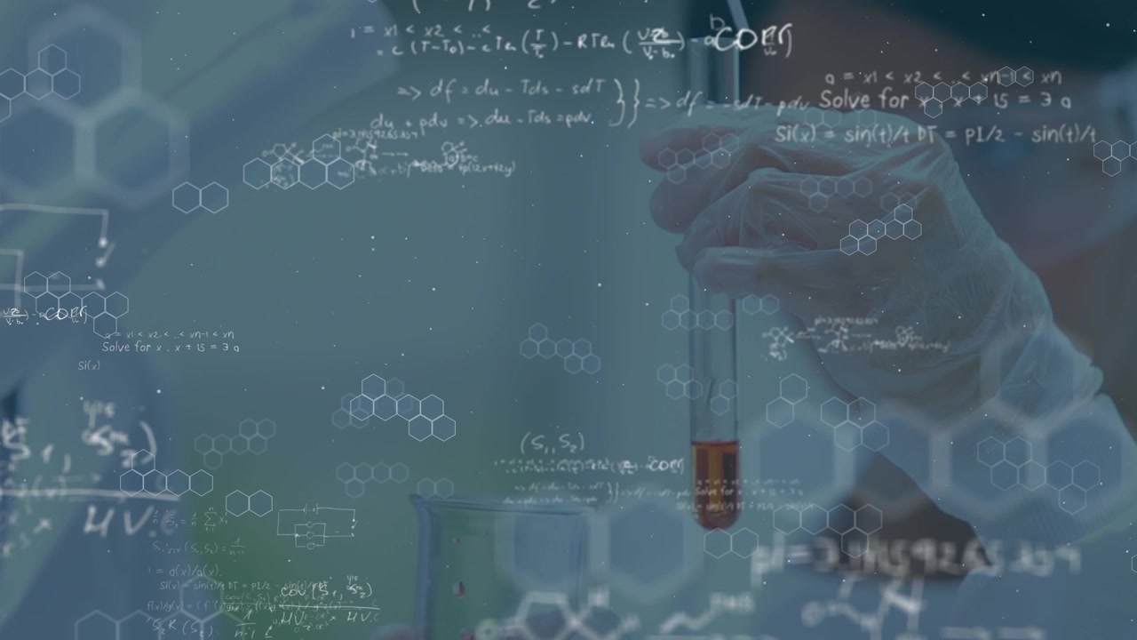Animation of mathematical equations over diverse male and female scientists