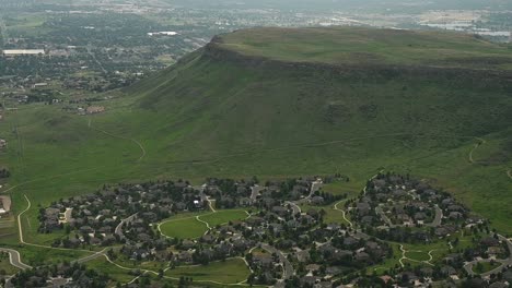 ariel view of north table mountain in colorado from a  1969 cessna 182n