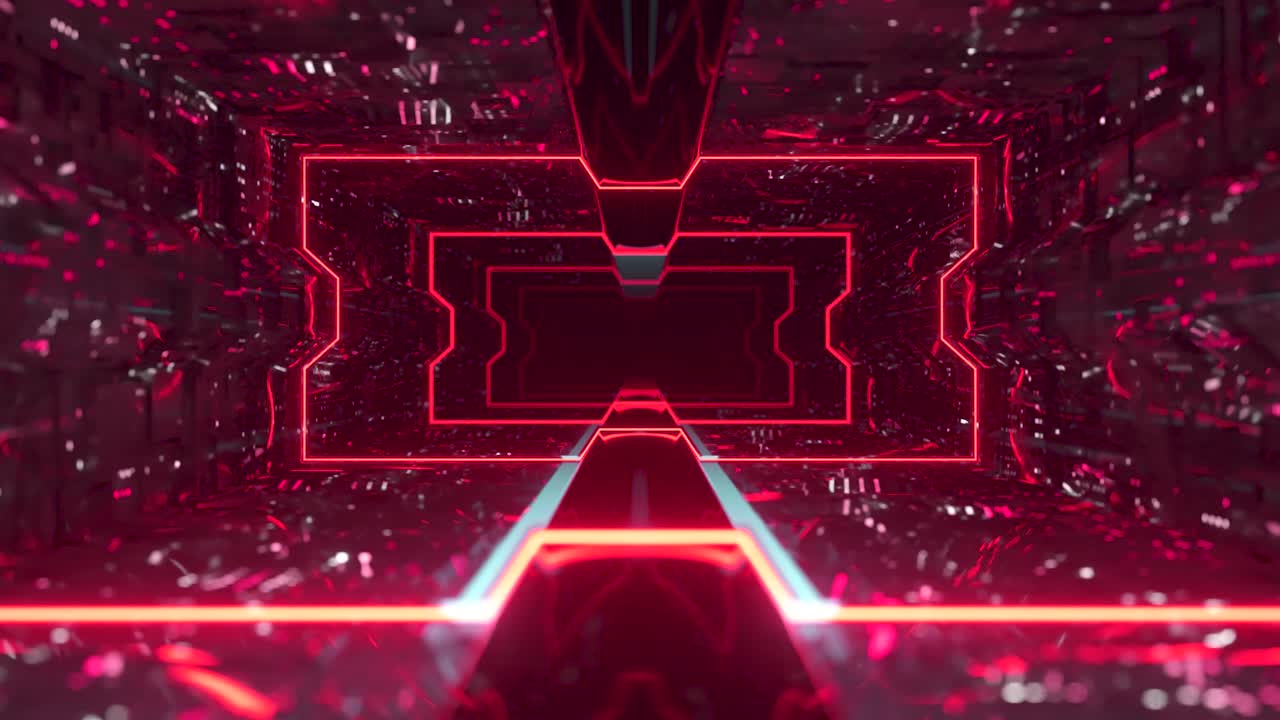 Futuristisk neontunnel