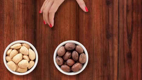 ofreciendo nueces
