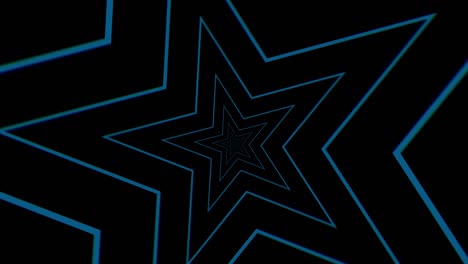 star abstract retro tunnel loop neon glowing animation video template seamless loop.