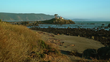 Battery-Point-Leuchtturm-In-Crescent-City,-Nordkalifornien,-USA