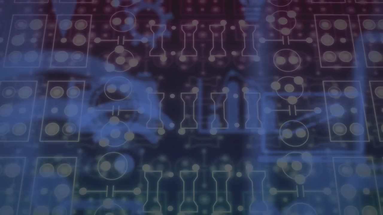 animación de iconos de medios sobre los puntos