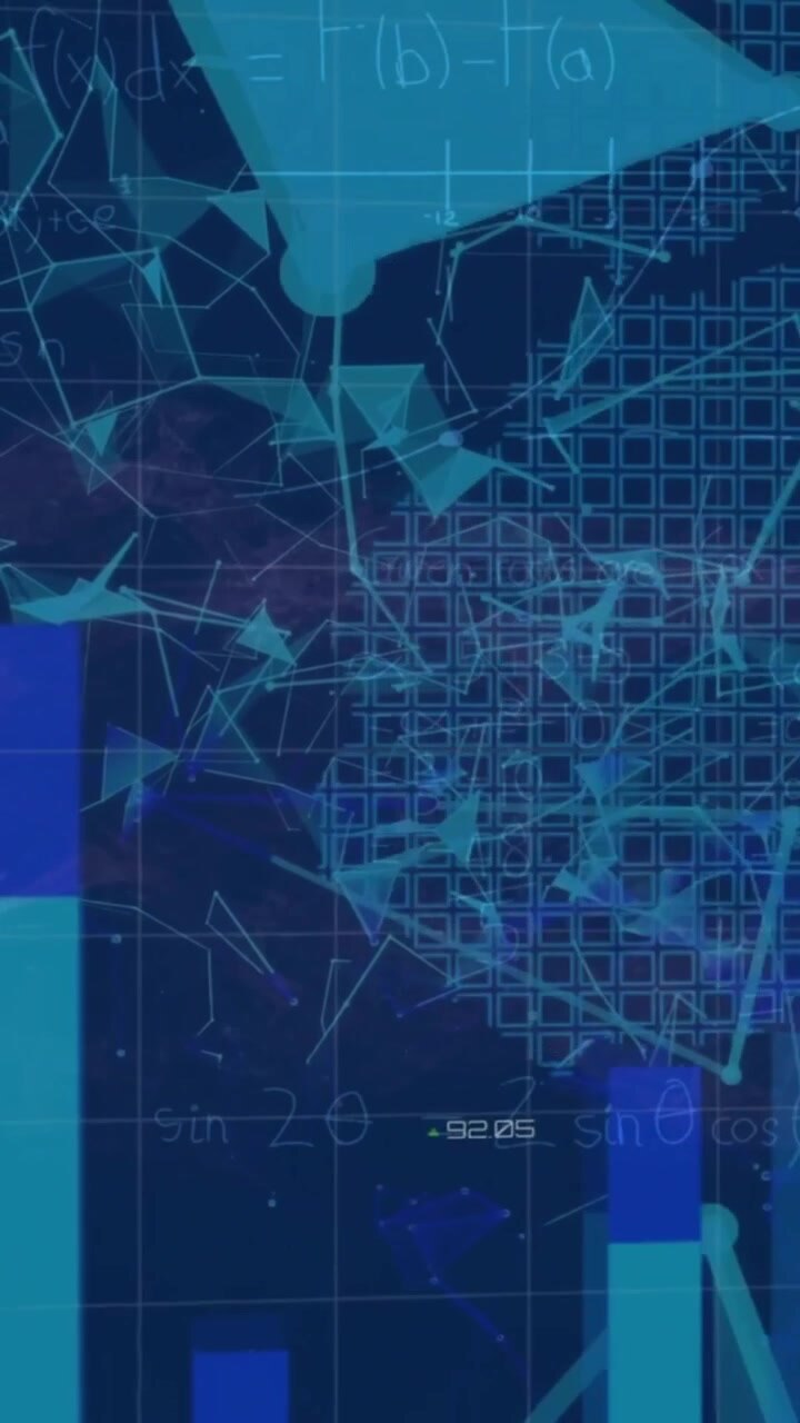 Animation of financial data processing over world map