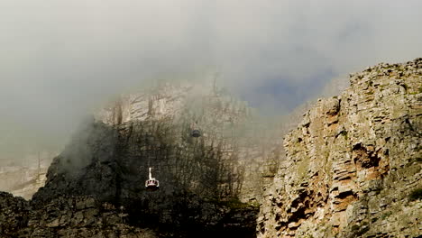 cable cars on iconic table mountain aerial cableway