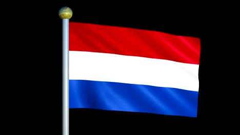 large looping animated flag of netherlands