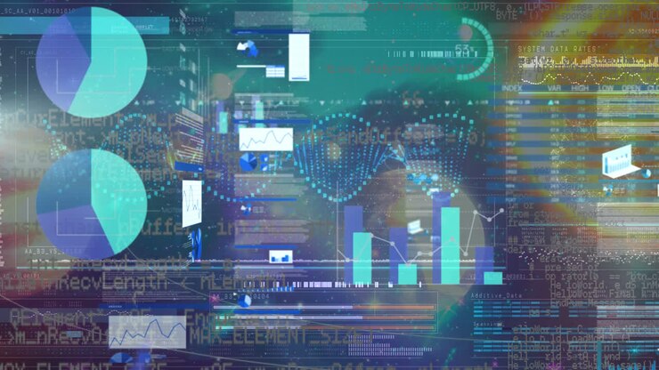 Animation of dna strand spinning and data processing