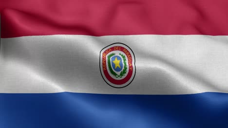 waving loop 4k national flag of paraguay