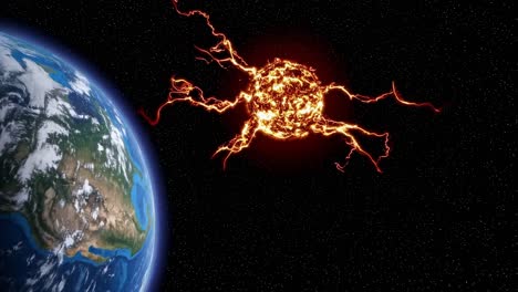 la tierra se enfrenta a una catástrofe cósmica