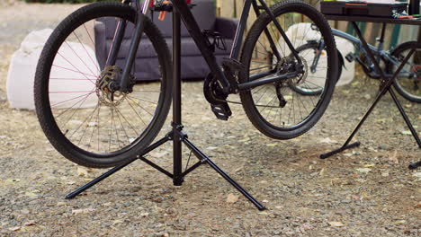 outdoor maintenance of bicycle wheels