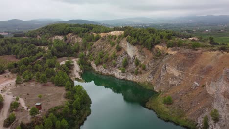 Aerial-view-of-Pelag-Gran-in-cloudy-day