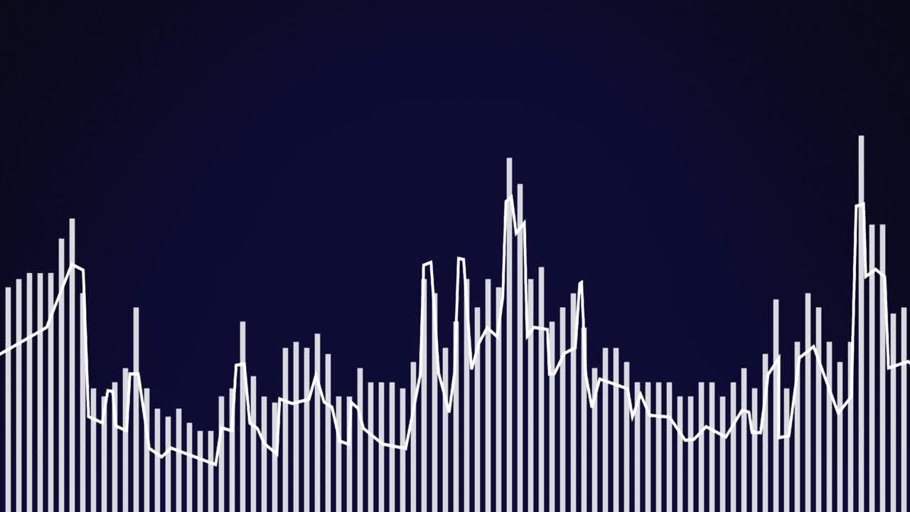 Animation of white colored multiple graphs against abstract background