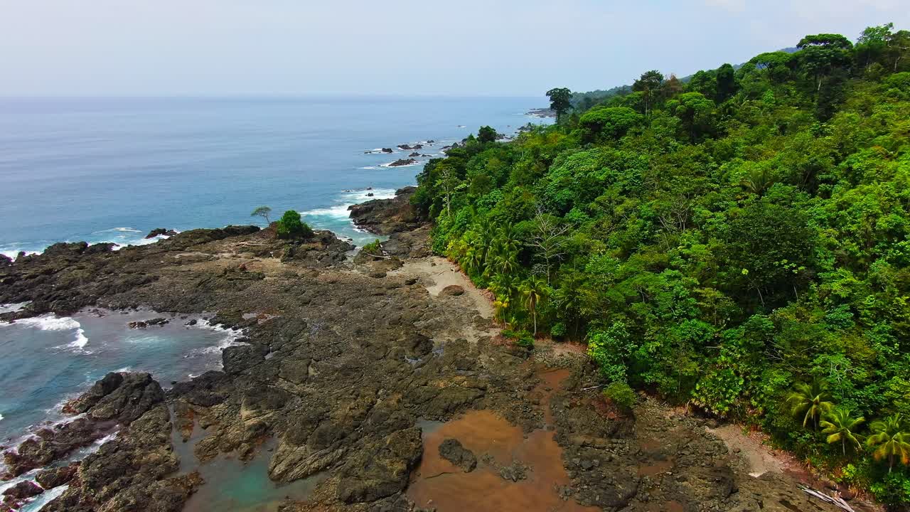 Imágenes de drones aéreos de alta definición de la costa de la selva ...