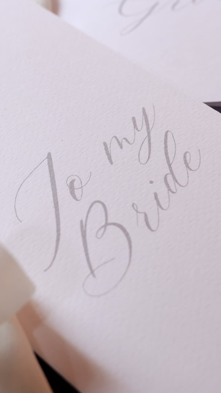 Wedding card with 'To my Bride' message