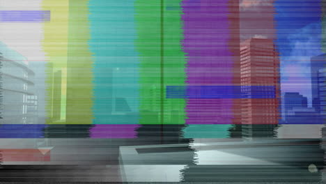 estática colorida