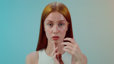 woman with freckles and red hair